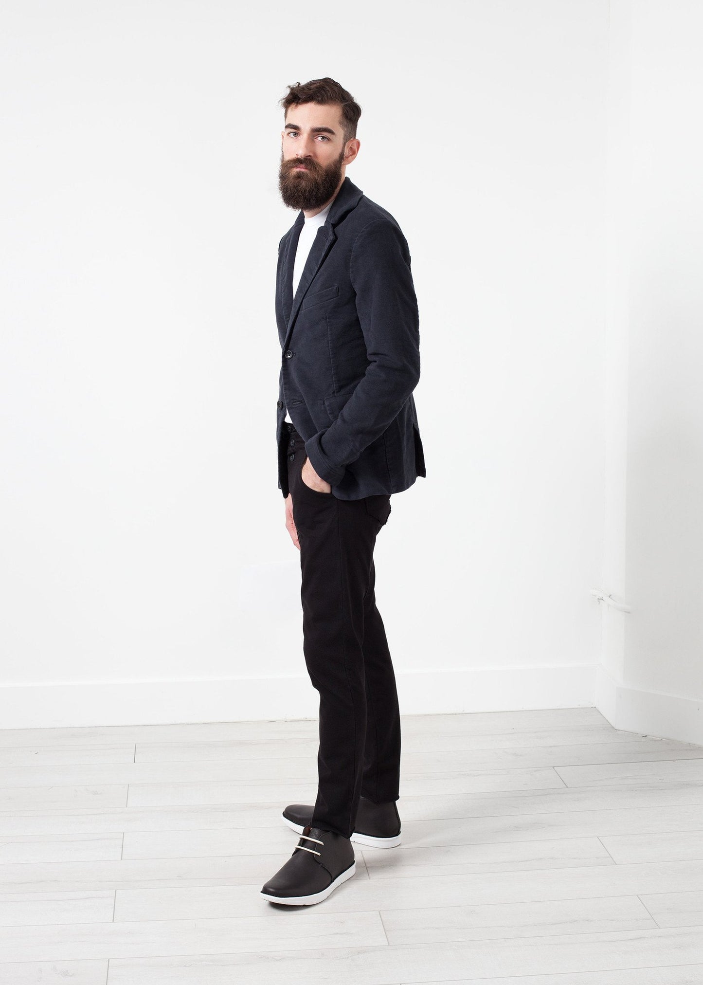 Zepo Blazer aus gebürsteter Baumwolle