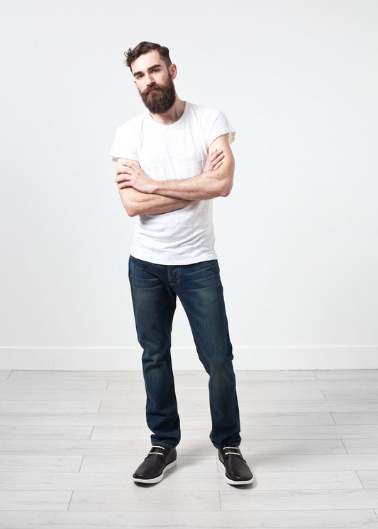 Camiseta cómoda de lino blanco