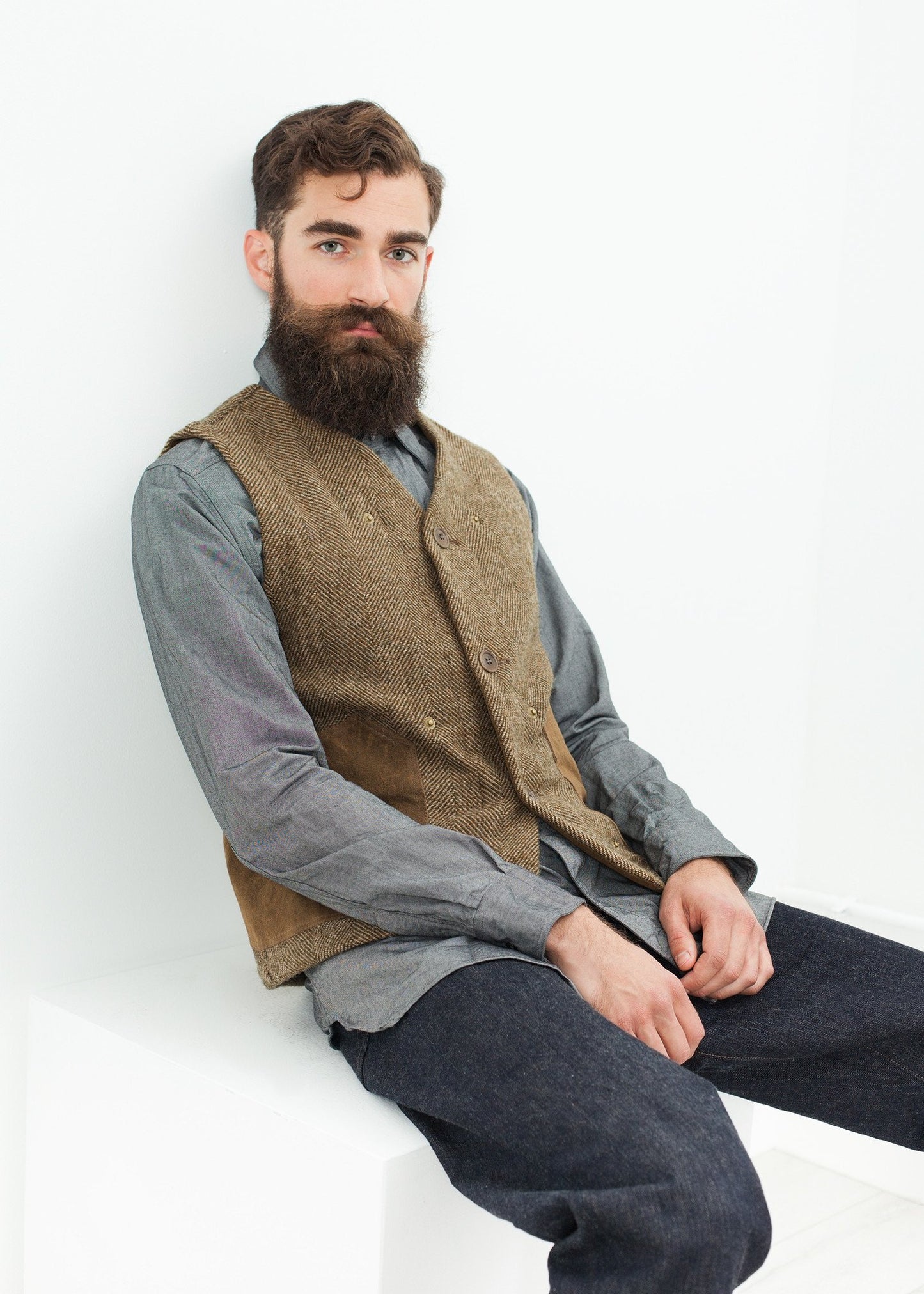 Chaleco de trabajo en color tostado