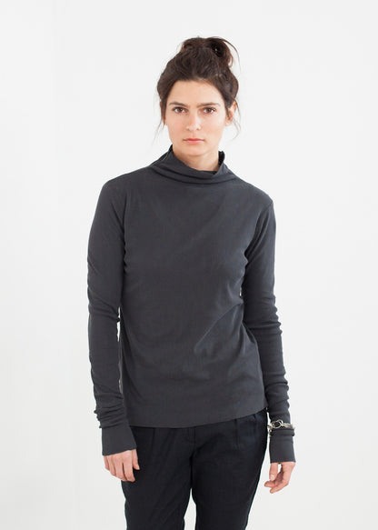 Langes Baumwoll-T-Shirt in Tinte