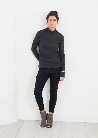 Langes Baumwoll-T-Shirt in Tinte