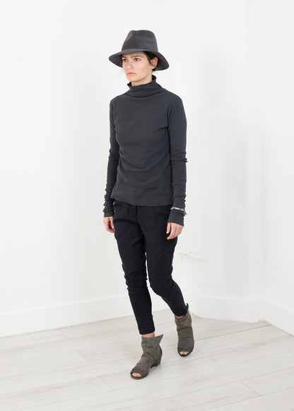 Langes Baumwoll-T-Shirt in Tinte